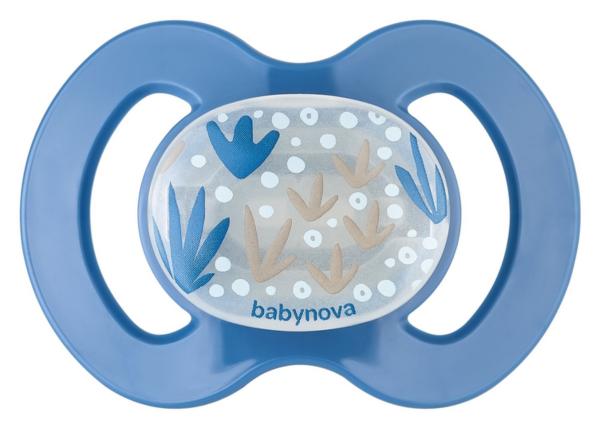 Schnuller Gute Nacht Blumen, blau